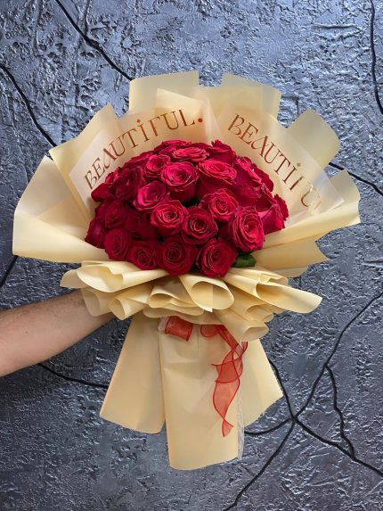 Buca Çiçekçi Kırmızı Gül Buketi 41 Dal  BKT0021