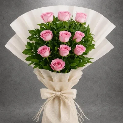 Pembe Güller 10 Dal Buca Çiçekçi BKT0044