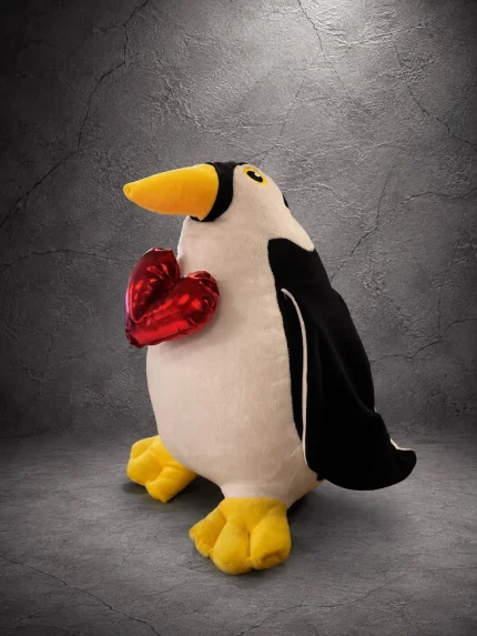 Kalpli Penguen Peluş Oyuncak 35 cm PLS0004 | Point Flowers Buca Çiçekçi
