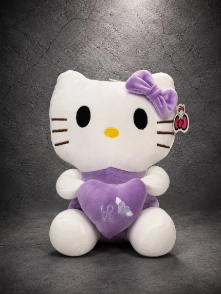 Mor Fiyonklu Peluş Oyuncak 30 cm PLS0006 | Point Flowers Buca Çiçekçi