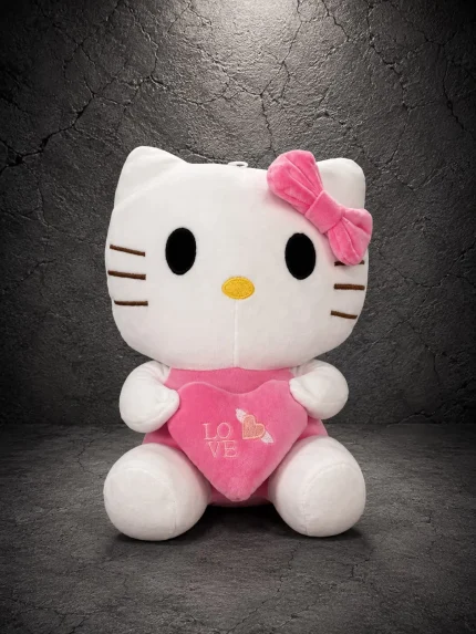 Pembe Fiyonklu Peluş Oyuncak 30 cm PLS0010 | Point Flowers Buca Çiçekçi