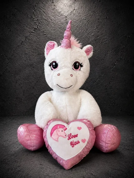 Sevimli Boynuzlu Peluş Oyuncak 60 cm Pembe PLS0017 büyük boy peluş oyuncak